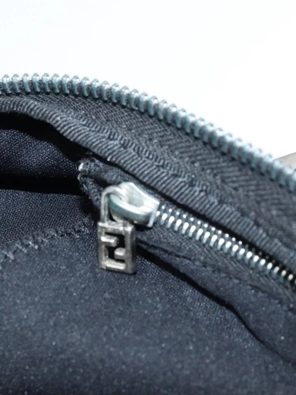 FENDI Hand Bag Nylon Black Silver Auth bs33538 - Picture 13 of 16